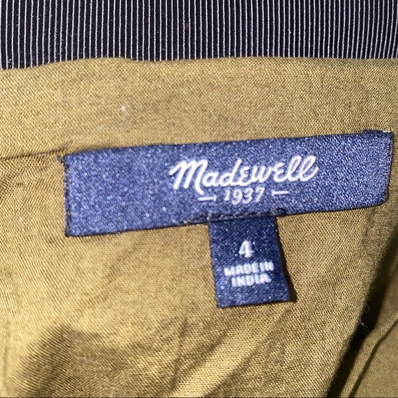 Madewell Pleated Midi Skirt Size 4 Olive Green EUC - Picture 7 of 7